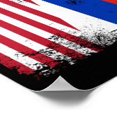 Halve Russische vlag Poster (Hoek)