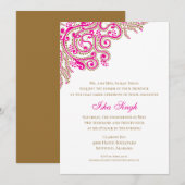 halve Saree ceremonie Kaart (Voorkant / Achterkant)