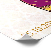 Halve Saree ceremonie schattig Indiase meisje welk Poster (Hoek)