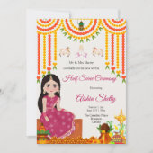 Halve sari uitnodiging Halve sari uitnodiging (Voorkant)