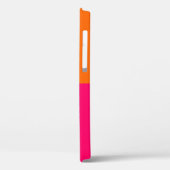 Halve Sinaasappel en Helder Roze Case-Mate iPhone Case (Achterkant / Links)