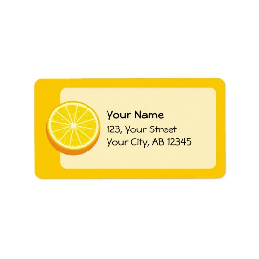 Halve Sinaasappel Etiket (Voorkant)