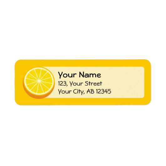 Halve Sinaasappel Etiket (Voorkant)