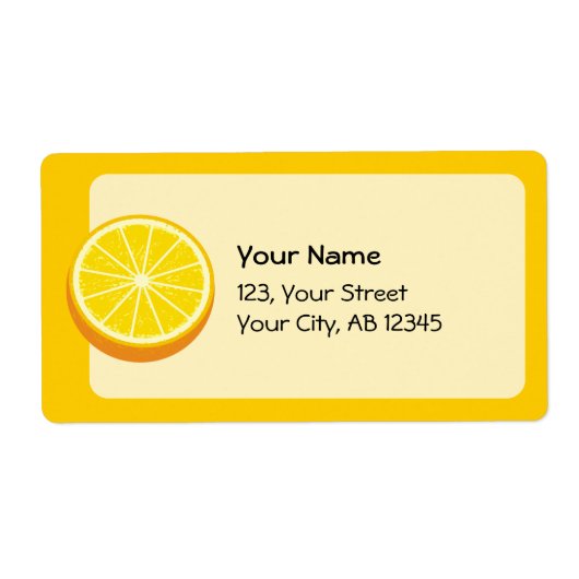 Halve Sinaasappel Etiket (Voorkant)
