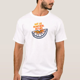Halve Sinaasappel Minimale Schets Illustratie Frui T-shirt