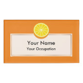 Halve Sinaasappel Naambadge (Voorkant)