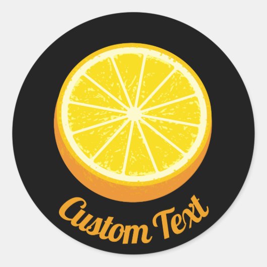 Halve Sinaasappel Ronde Sticker (Voorkant)