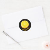 Halve Sinaasappel Ronde Sticker (Envelop)