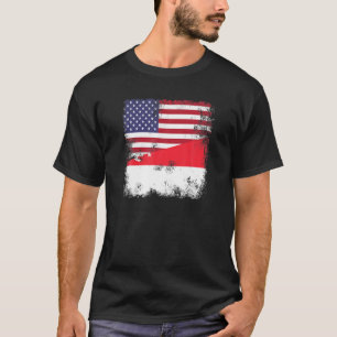 Halve Singaporese vlag    Singapore USA Gift T-shirt