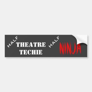 Halve techie, halve ninja bumpersticker