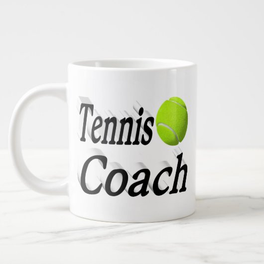 halve tekst van Tennis Coach Grote Koffiekop (Links)