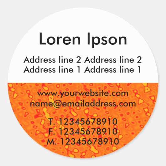 Halve Textuur en Wit 01 Bedrijfs/Profiel Ronde Sticker (Voorkant)