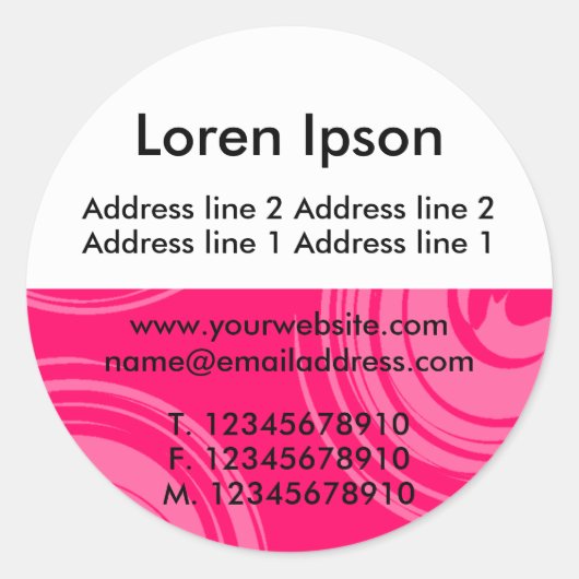 Halve Textuur en Wit 02 Bedrijfs/Profiel Ronde Sticker (Voorkant)