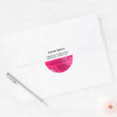 Halve Textuur en Wit 02 Bedrijfs/Profiel Ronde Sticker (Envelop)