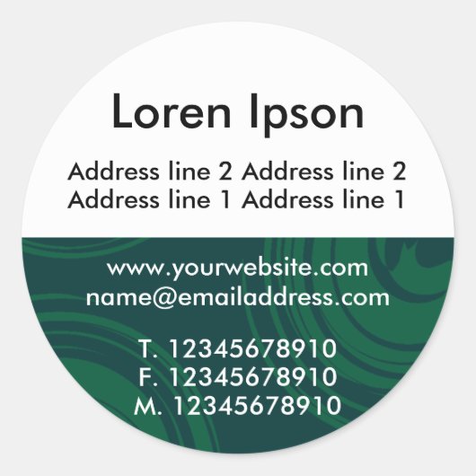 Halve Textuur en Wit 02 Bedrijfs/Profiel Ronde Sticker (Voorkant)