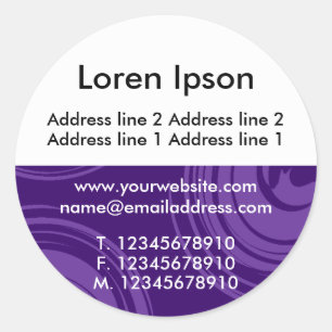 Halve Textuur en Wit 05 Bedrijfs/Profiel Ronde Sticker