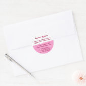 Halve Textuur en Wit 06 Bedrijfs/Profiel Ronde Sticker (Envelop)