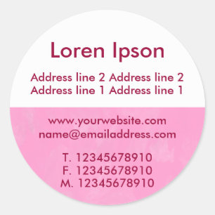 Halve Textuur en Wit 06 Bedrijfs/Profiel Ronde Sticker