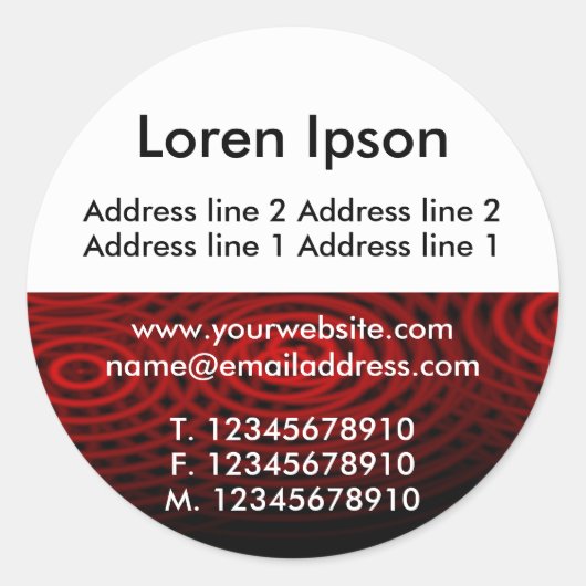 Halve Textuur en Wit 07 Bedrijfs/Profiel Ronde Sticker (Voorkant)