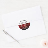 Halve Textuur en Wit 07 Bedrijfs/Profiel Ronde Sticker (Envelop)