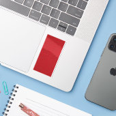 Halve textuur tomatenrood vinyldecal – sticker (Laptop met iPhone)