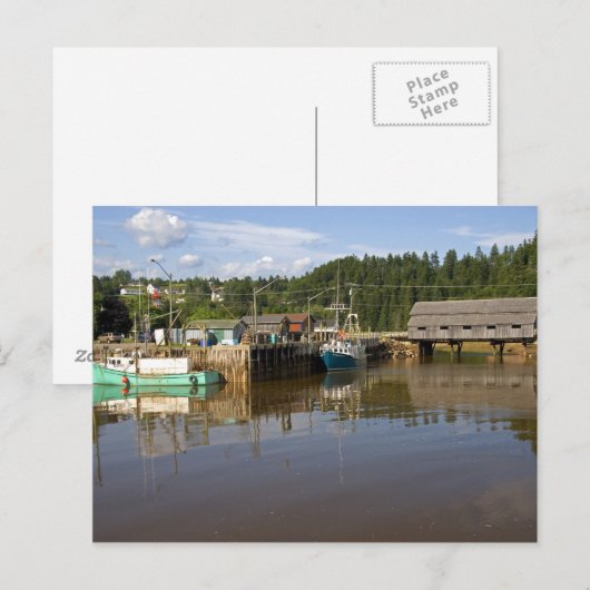 Halve tij in de baai van Fundy op St. Martins, New Briefkaart (Voorkant / Achterkant)