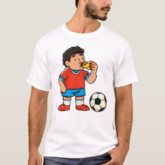 Halve tijd Snack - Grappige voetbalpizza T-shirt