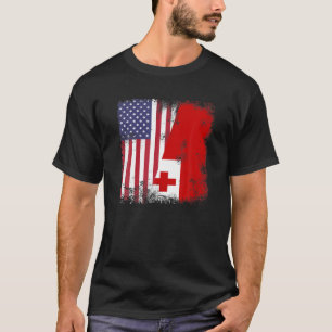 Halve Tongaanse vlag Tonga Nederland Cadeau T-shirt