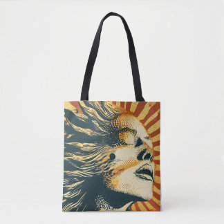 Halve toon tote bag