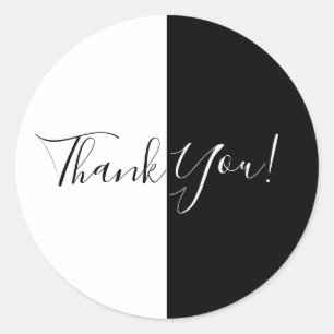 Halve verjaardag van zwart-wit gespleten partij le ronde sticker