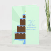 Halve verjaardagstaart — Halve Kaart (Voorkant)