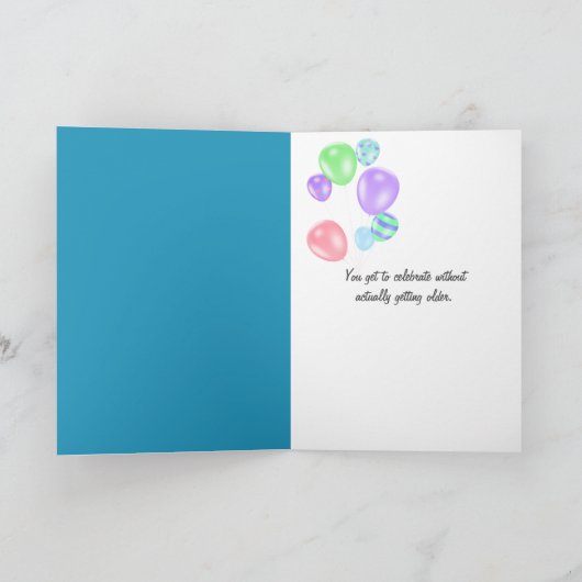 Halve verjaardagstaart Kaart (Binnen)