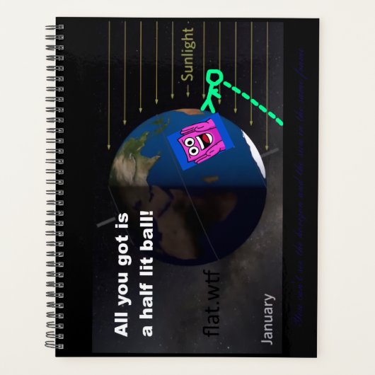 Halve verlichte bal! planner (Voorkant)