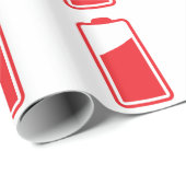 Halve volle rode batterij cadeaupapier (Rol Hoek)