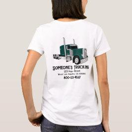 Halve vrachtwagen groen t-shirt