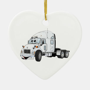 Halve vrachtwagencabine wit keramisch ornament