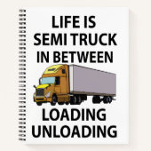 Halve vrachtwagens vrachtwagenchauffeur notitieboek (Voorkant)