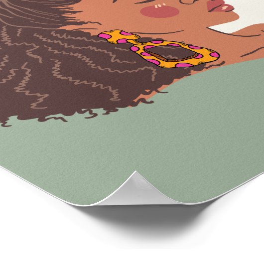 Halve vrouw half maan poster (Hoek)