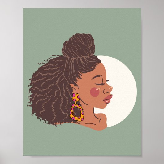 Halve vrouw half maan poster (Voorkant)