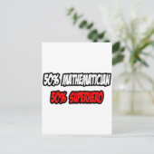 Halve wiskundige... Halve superheld Briefkaart (Staand voorkant)