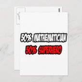 Halve wiskundige... Halve superheld Briefkaart (Voorkant / Achterkant)