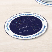 Halve zeemijlen ronde kartonnen onderzetter (Gebogen)