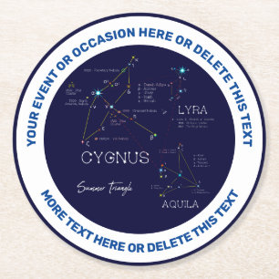 Halve zeemijlen ronde kartonnen onderzetter