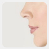 Halve zijde vierkante sticker (Voorkant)