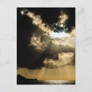 Halve zon tijdens zonsverduistering briefkaart