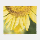 Halve zonnebloem fleece deken (Voorkant (Horizontaal))