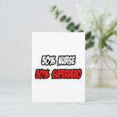 Halve zuster... halve superheld briefkaart (Staand voorkant)
