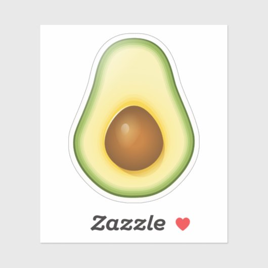 Halved Avocado Sticker (Vel)