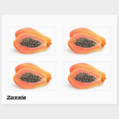 Halved papaya rechthoekige sticker (Vel)