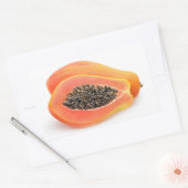 Halved papaya rechthoekige sticker (Envelop)